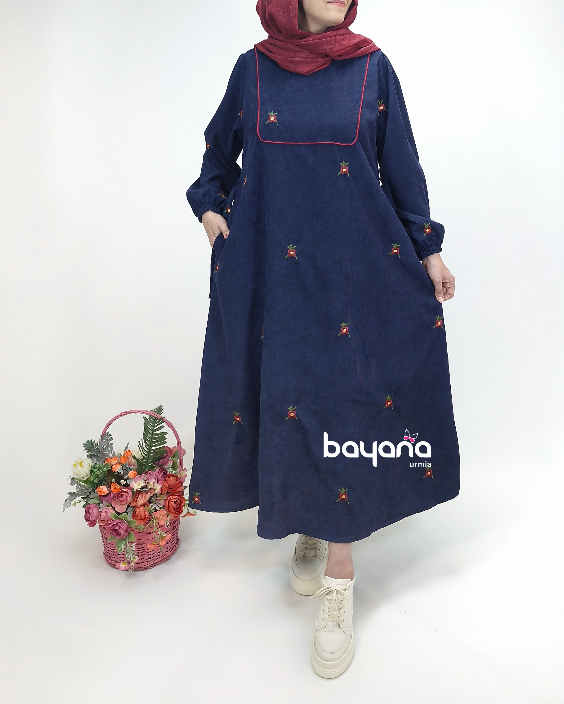 پیراهن کبریتی گلدوزی آلاله