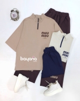 ست تونیک شلوار زیپدار miu miu